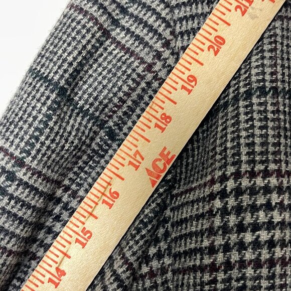 Vtg J. Crew Plaid‎ Blazer Men's 40R Gray Sport Coat 100% Wool Jacket Career USA - Picture 8 of 13